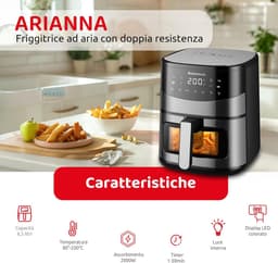 Airfryer 6,5L met Dubbele Verwarmingssysteem en LED-Display - Gezond Frituren — thumbnail 6