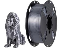 Zijde PLA Filament 1.75mm 1KG Grijs Zilver Metallic Glans 3D Printer Materiaal