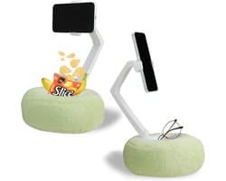 Hoek verstelbare Kindle houder - universele afneembare nek kussen telefoon houder - antislip tablet kussen houder voor iPad iPhone Kindle E-reader boeken (groen)