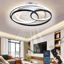 Moderne plafondventilator met verlichting en afstandsbediening voor woonkamer en slaapkamer — thumbnail 5