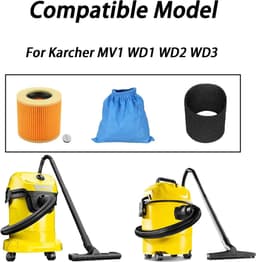 5-delige vervangende HEPA-filterset geschikt voor Karcher MV1 WD1 WD2 WD3 stofzuiger — thumbnail 2