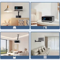 Zenwire G60 Beamer - Full HD 1080p 4K Support - Officiële Google TV Android 14 - 1300 ANSI Lumen - Contrast 10000:1 - WiFi 6 - Bluetooth - Smart Mini Projector — thumbnail 3