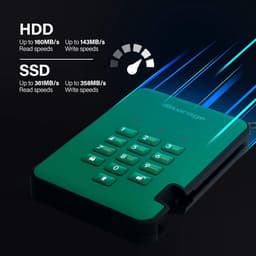 Beveiligde Externe Harde Schijf 1TB met PIN-toegang en Hardware Encryptie — thumbnail 2