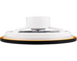 REALITY VARPULA - Ventilator - Zwart-goud - incl. 1x SMD 28 W - Afstandsbediening - Geintegreerde dimmer - Traploos instelbare lichtkleur - Zomer- en wintermodus - 6 snelheidsniveaus — afbeelding 1