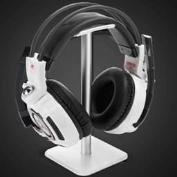 Universele Hoofdtelefoon Standaard - Oog voor Gaming Headsets en Meer - Zilver Wit — thumbnail 3
