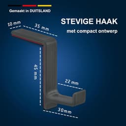 Set van 4 Universele Koptelefoonhouders voor Monitor met Montageaccessoires — thumbnail 4