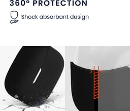 kwmobile Hoes geschikt voor JBL Tune 230 NC TWS / T230NC / T235NC - Siliconen cover voor oordopjes in zwart — thumbnail 3