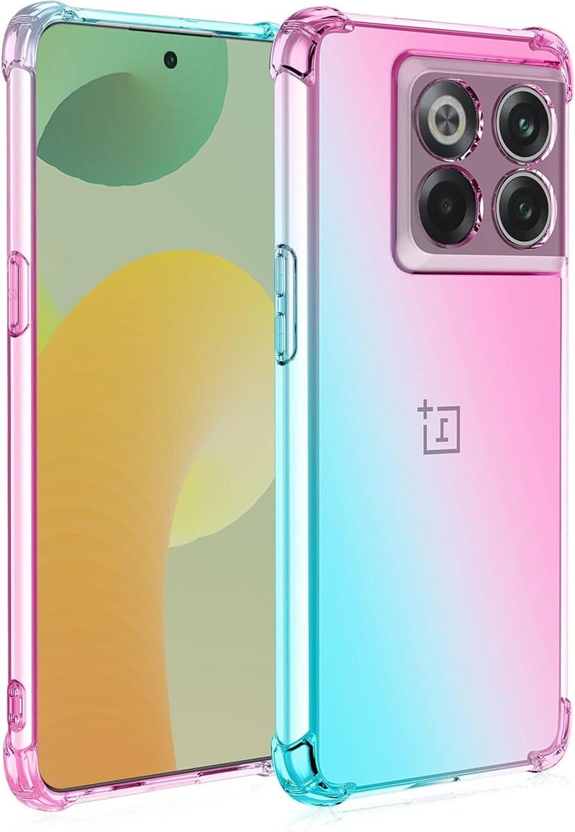 Allecto Plus - Hoesje voor smartphone - Ultra-Dun Hoesje - Schokbestendige Beschermhoes - Roze/Groen — afbeelding 1