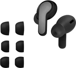 kwmobile 6x cover voor in-ear oortjes geschikt voor JBL Wave Beam / Beam 2 / Wave 200TWS - Vervangende oordopjes van siliconen in zwart - 3 maten — thumbnail 4