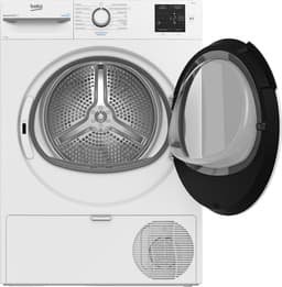 Beko BM3T3829W, Vrijstaand, Voorbelading, Warmtepomp, Wit, Knoppen, Draaiknop, Transparant, Wit — thumbnail 5