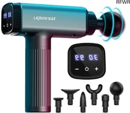 RFWR® Massagepistool voor spierpijnverlichting met 30 snelheden en 6 massagekoppen — thumbnail 1