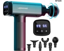 RFWR® Massagepistool voor spierpijnverlichting met 30 snelheden en 6 massagekoppen