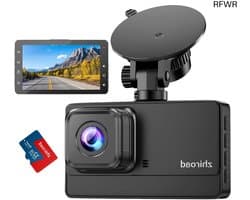 RFWR® Dashcam Auto 1080P FHD met Nachtzicht en G-Sensor | 3 Inch IPS Scherm, 176° Groothoek en Parkeermodus