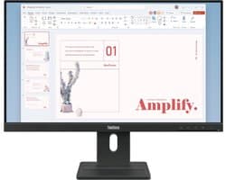 Lenovo ThinkVision E24-40 - 24 inch Full HD Ergonomische Monitor - 100hz - IPS - Verstelbaar - Speakers - HDMI-DP-VGA