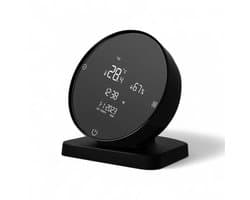 Thermostaat | Wifi touchscreen | Draadloos RF ontvanger | Opbouw/vrijstaand | USB-C of 3x AAA voeding | Zwart | Kunststof