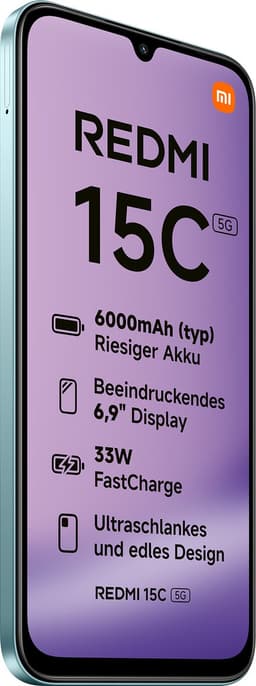 Smartphone-Redmi 15C 5G-4GB+128GB-Munt Groen — thumbnail 2