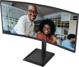AOC E4 CU34E4CV computer monitor 86,4 cm (34") 3440 x 1440 Pixels UltraWide Quad HD LCD Zwart — thumbnail 4