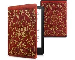 kwmobile e-reader hoesje geschikt voor Amazon Kindle Paperwhite 11. Generation 2021 hoes - E reader flip case met magnetische sluiting - Ereader cover - Sprookjesboek design in geel / oranje / rood