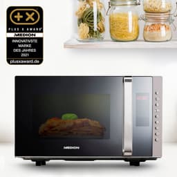 MEDION vrijstaande, 3-in-1 magnetron met grill- en heteluchtfunctie, 800 watt vermogen, 1200 watt bovengrill/heteluchtvermogen, 23L, MD17495, zilver — thumbnail 11