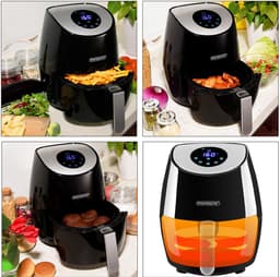 Monzana Heteluchtfriteuse - 3,6 liter 1500W 6 Programmas - Zwart — thumbnail 12