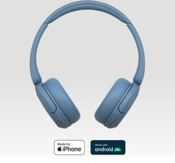Sony WH-CH520 Draadloze Bluetooth-koptelefoon - tot 50 uur batterijduur met snelladen， on-ear stijl - Blauw — thumbnail 5