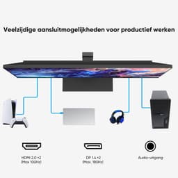 INNOCN 34 inch Ultrawide IPS Gaming Monitor 180Hz & 1ms FreeSync - WQHD 3440x1440 - HDR400 - 99% sRGB - In Hoogte Verstelbaar - Blauwlichtfilter — thumbnail 3