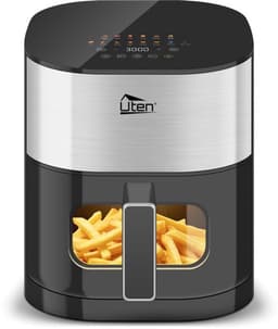 Heteluchtfriteuse Dual Zone - 2000 W Vermogen - 5,5 Liter Inhoud - Roestvrij Staal - Olievrij Bakken - Airfryer — thumbnail 1