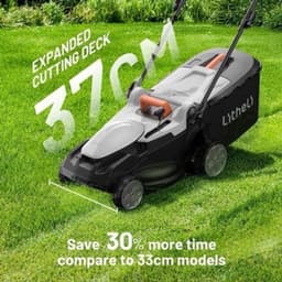 Accugrasmaaier – Elektrische Grasmaaier – Draadloze Grasmaaier – Lithium-ion Maaier – Tuinmaaier – 37 cm Maaibreedte – 2 x 4,0 Ah Accu’s Met 40L Opvangbak — thumbnail 5