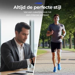 Shrivasta Activity Tracker | Dames & Heren Zwart- Smart armband met Hartslagmeter - Zuurstofmeter (SpO2) - Bloeddrukmeter – Stappenteller & Slaaptracker – menstruatiecyclus - incl. 2 Armbanden — thumbnail 5