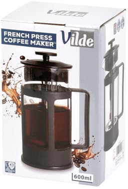 Cafetiere Glas 600 ml - French Press Koffiezetapparaat - Koffiemaker - Koffie - Koffiepot - Theepot — thumbnail 2