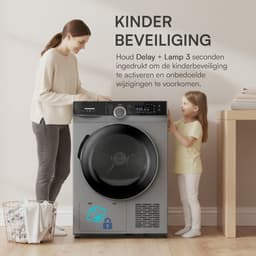 Heinner Warmtepompdroger - 9 KG - Wasdroger - 14 Programma's - Antikreukfunctie - LED display - Trommelverlichting - Antraciet — thumbnail 6