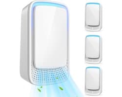 Luchtreiniger, 4-units negatieve ionen luchtreiniger, vlamvertragende materialen, geschikt voor 24-uurs gebruik, geschikt voor ruimtes groter dan 61 m².