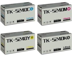 4-Pack Tonercartridges Compatibel voor Kyocera Ecosys M5526cdw P5026cdw Printers (Zwart, Cyaan, Geel, Magenta)