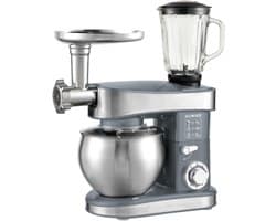Krachtige 3-in-1 Keukenmachine met 2000W, Kneedfunctie, Pastamaker en 1.5L Mixer