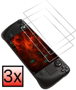 Screenprotector Geschikt voor Steam Deck OLED Bescherm Glas Screen Protector - 3 PACK — thumbnail 1