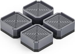 4x Meubelverhogers Grijs - Wasmachine & Droger Voeten - Verstelbare Verhoging voor Bank, Bed of Tafel - 4 cm — thumbnail 1