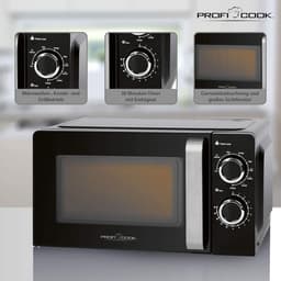 Magnetron met Grillfunctie 17 Liter Inhoud 700W Magnetron 900W Grill Zwart — thumbnail 5