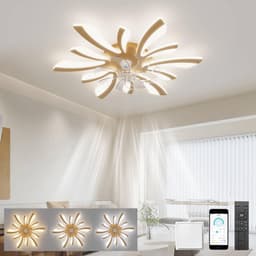 Moderne plafondventilator met verlichting en afstandsbediening – Stil, Omkeerbaar en Energiezuinig — thumbnail 2