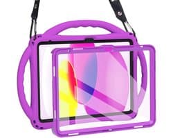 Kindvriendelijk Hoesje voor 10,9 Inch iPad - Siliconen, Schokbestendig met Ingebouwde Schermbeschermer