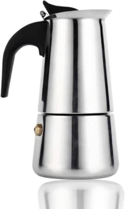 Dailygoody - Roestvrij staal Moka Pot - Koffiezetapparaat - Ergonomisch handvat - 100ml - Duurzaam ontwerp - Geschikt voor thuis en kantoor - Mokka Pot — thumbnail 3
