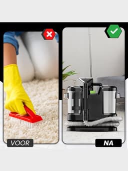 MMM® Tapijtreiniger Machine - Tapijtreiniger Stofzuiger - Tapijtreiniger - Vlekkenreiniger - Bankreiniger - 450W - Zwart- 19cm x 31cm x 37cm — thumbnail 4