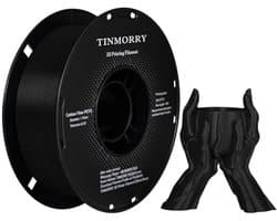 Carbon Fiber PETG 3D Printer Filament 1.75mm - Zwart - 1KG Spool