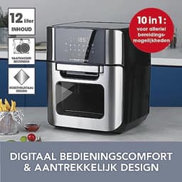 Digitale Heteluchtfriteuse XXL - 12L RVS Oven met Timer en Touchdisplay — thumbnail 5
