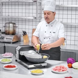 Keukenmachine - Hakmolen Groentehakker - Toerental 3000 tpm - Roestvrij Staal Voedselkwaliteit - S-vormig Mes - Multifunctioneel Voor Groenten Fruit Noten Granen — thumbnail 3