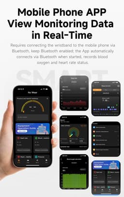 WizBay Premium Select® Smart Bracelet 2026 - Ultradun 2,8 mm - Hartslag en SpO2 - Slaapmonitor - 5ATM Waterdicht - Fitness Tracker - IPS Screen - Android en iOS - Zwart - Siliconen Band en Gewoven Siliconen Band — thumbnail 2