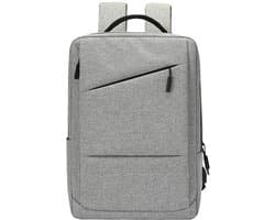 Rugzak - schoolrugzak - laptop rugzak - backpack - waterafstotend - lichtgewicht - Oxford stof - meerdere vakken - lichtgrijs