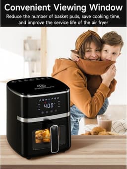 Compacte 7-in-1 Multifunctionele Airfryer Oven met Digitaal Display en Kijkvenster — thumbnail 4