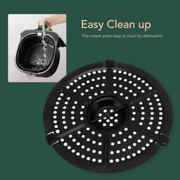 Air Fryer Grill Pan - 15,5 cm - Vervangende Crisper Plaat - Niet-klevende Coating - Duurzaam en Gemakkelijk te Reinigen - Lucht Friteuse Accessoire — thumbnail 2