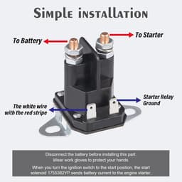 12V Starter Relay voor Grasmaaiers - Solenoid Vervangingsonderdeel — thumbnail 3