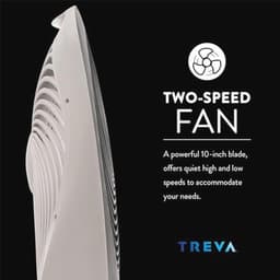 Draagbare 10 Inch Desktop Batterijventilator met Luchtcirculatie en 2 Koelsnelheden — thumbnail 3